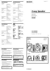 Manual de uso Sony XS-HD690G Altavoz para coche
