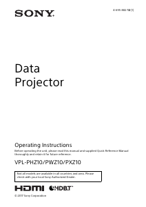 Manual Sony VPL-PHZ10 Projector