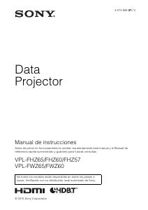 Manual de uso Sony VPL-FHZ65 Proyector