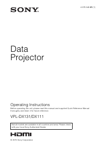 Handleiding Sony VPL-DX111 Beamer