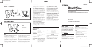 Handleiding Sony SRS-PC41 Luidspreker