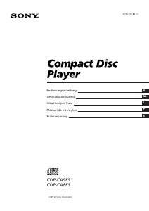 Handleiding Sony CDP-CA8ES CD speler