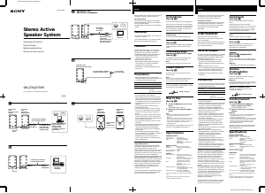 Mode d’emploi Sony SRS-Z750PC Haut-parleur