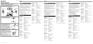 Manual de uso Sony SS-CR250 Altavoz