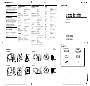 Manual de uso Sony XS-GT6036X Altavoz para coche