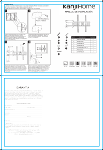Manual de uso Kanji KJH-WMBDI55 Soporte de pared