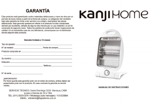 Manual de uso Kanji KJH-204 Calefactor