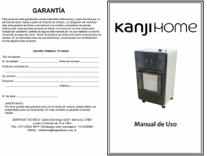 Manual de uso Kanji KJH-GRGAS01-R Calefactor