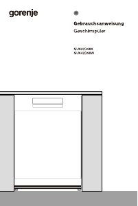 Bedienungsanleitung Gorenje GU642D90W Geschirrspüler