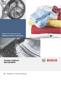 Kullanım kılavuzu Bosch WAT28780TR Çamaşır makinesi