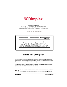 Manual de uso Dimplex DVF1200 Sierra Chimenea electrica