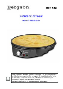 Mode d’emploi Bergson BCP-612 Crêpière