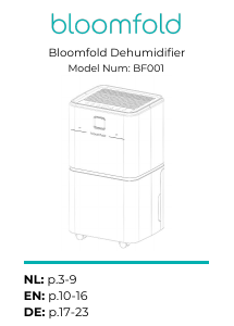 Handleiding Bloomfold BF001 Luchtontvochtiger