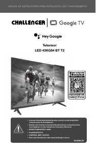Manual de uso Challenger LED 43KG84 BT T2 Televisor de LED
