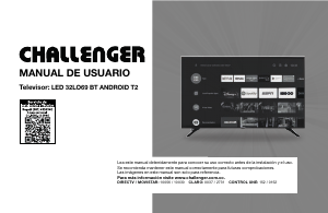 Manual de uso Challenger LED 32LO69 BT ANDROID T2 Televisor de LED