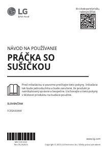 Návod LG FCR5A06WW Práčka so sušičkou
