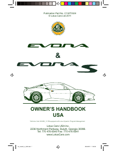 Handleiding Lotus Evora (2011)
