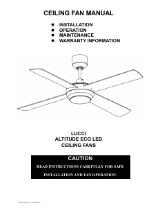 Manuale Lucci Altitude Eco LED Ventilatore da soffitto