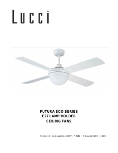 Manuale Lucci Futura Eco Ventilatore da soffitto