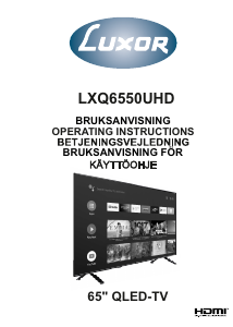 Bruksanvisning Luxor LXQ6550UHD LED TV