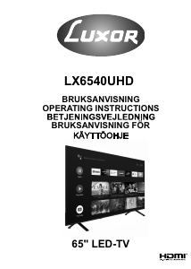 Käyttöohje Luxor LX6540UHD LED-televisio