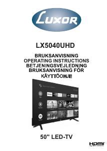 Bruksanvisning Luxor LX5040UHD LED TV