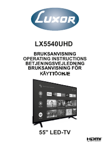 Bruksanvisning Luxor LX5540UHD LED TV