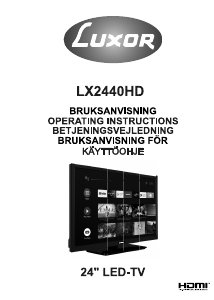 Bruksanvisning Luxor LX2440HD LED TV