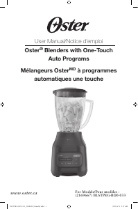 Handleiding Oster BLSTPEG-BD0-033 Blender