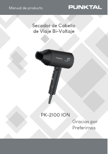 Manual de uso Punktal PK-2100 ION Secador de pelo