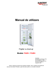 Manual Albatros FA20+ Combina frigorifica