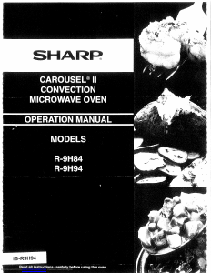 Handleiding Sharp R-9H84 Carousel II Magnetron