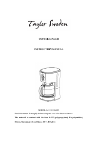 Instrukcja Taylor Swoden 300105JRN Ekspres do kawy