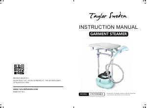 Manual de uso Taylor Swoden 310100QEX Vaporizador de prendas