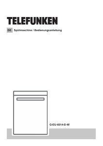 Bedienungsanleitung Telefunken G-EU-6014-D-W Geschirrspüler