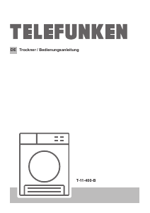 Bedienungsanleitung Telefunken T-11-400-B Trockner