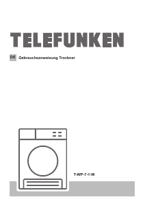 Bedienungsanleitung Telefunken T-WP-7-1-W Trockner