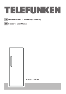 Handleiding Telefunken F-GS-175-E-W Vriezer