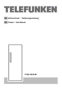 Handleiding Telefunken F-GS-145-E-W Vriezer