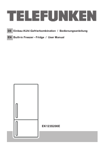 Bedienungsanleitung Telefunken EK123S200E Kühl-gefrierkombination