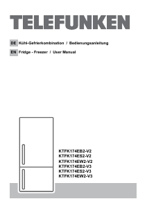 Bedienungsanleitung Telefunken KTFK174EB2-V2 Kühl-gefrierkombination