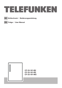 Bedienungsanleitung Telefunken CF-33-101-R2 Kühlschrank