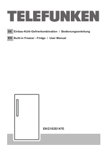 Bedienungsanleitung Telefunken EKG102S147E Kühlschrank