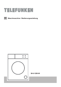 Bedienungsanleitung Telefunken W-6-1200-W Waschmaschine
