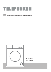 Bedienungsanleitung Telefunken W-01-52-G Waschmaschine