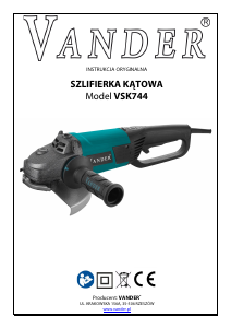 Instrukcja Vander VSK744 Szlifierka kątowa