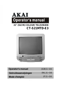 Handleiding Akai CT-S21MTD-E3 Televisie