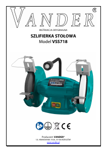 Instrukcja Vander VSS718 Szlifierka stołowa