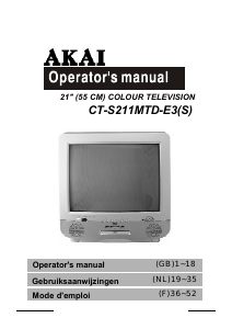 Handleiding Akai CT-S211MTD-E3 Televisie
