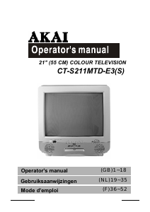 Handleiding Akai CT-S211MTD-E3S Televisie